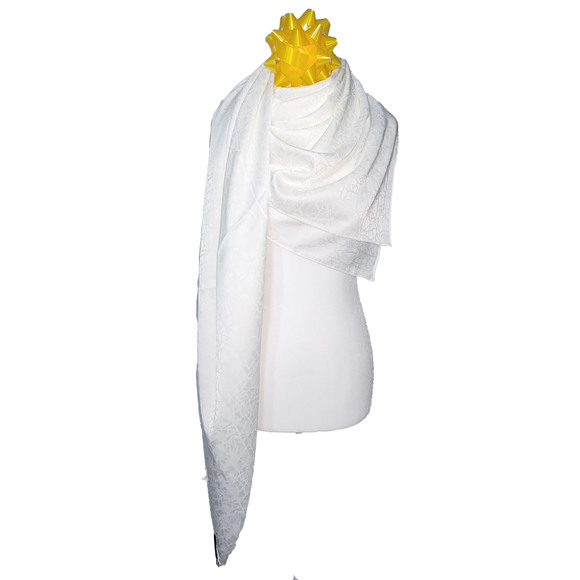 NWT Double Sided Silk Scarf 53"x53" Large Square Shawl Wrap XiangYunSha 36391 - Picture 6 of 8